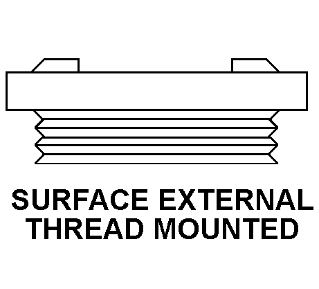 SURFACE EXTERNAL THREAD MOUNTED style nsn 5975-01-288-6623