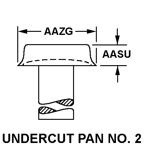 UNDERCUT PAN NO. 2 style nsn 5320-01-448-1458