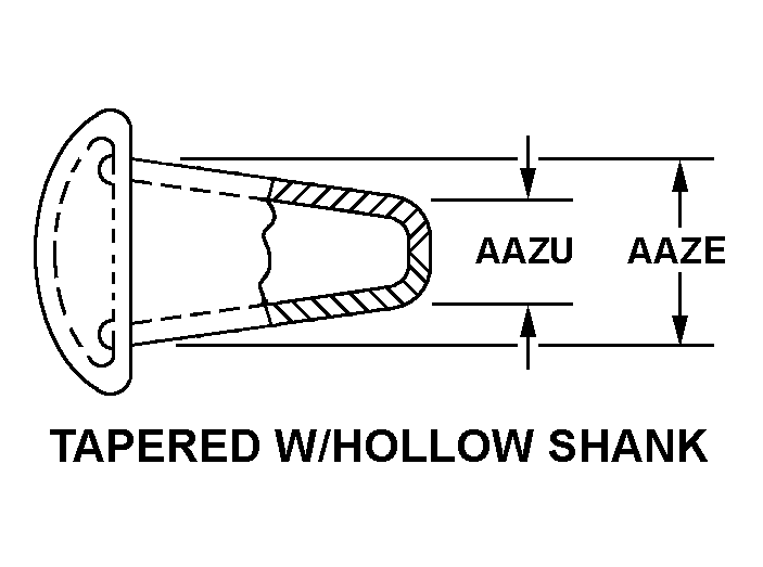 TAPERED W/HOLLOW SHANK style nsn 5320-01-592-7930