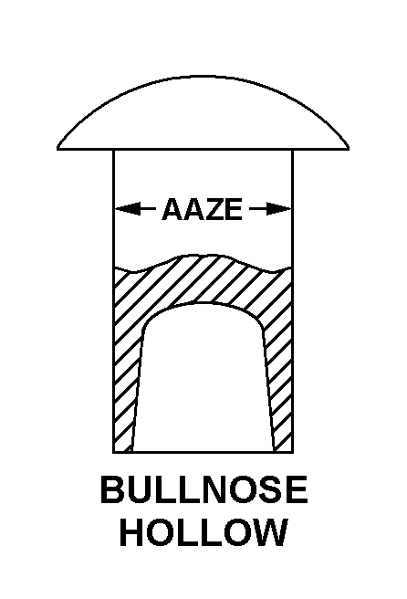 BULLNOSE HOLLOW style nsn 5320-01-443-7451