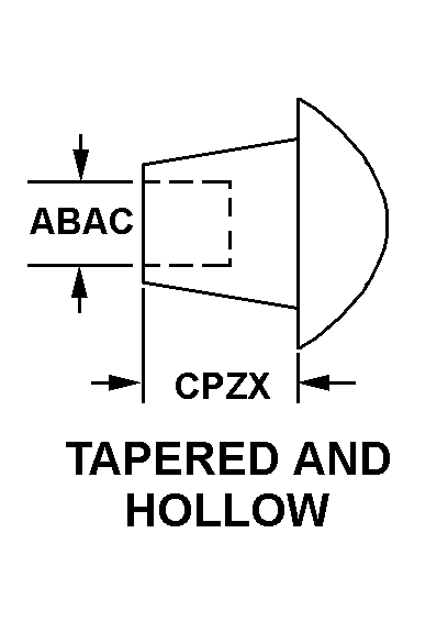 TAPERED AND HOLLOW style nsn 5320-01-320-6241