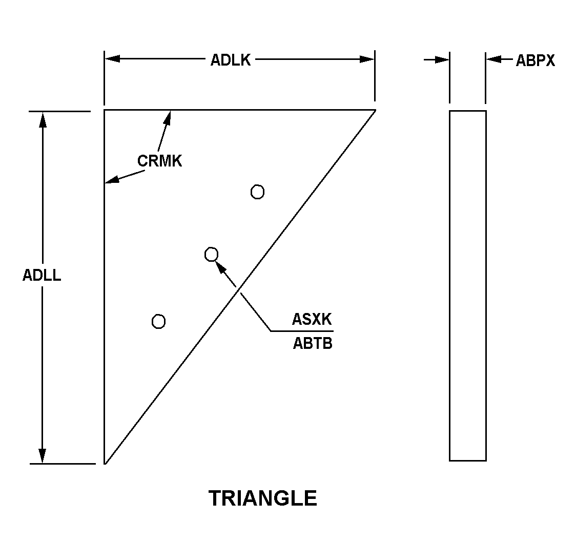 TRIANGLE style nsn 5340-01-196-1621