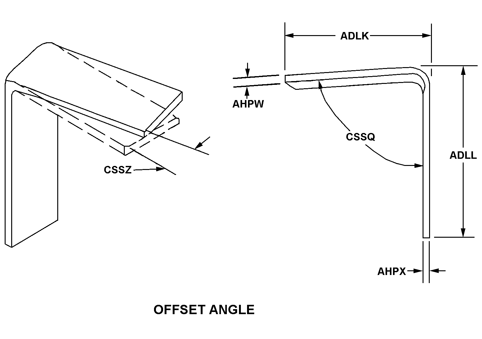 OFFSET ANGLE style nsn 5340-01-282-7549