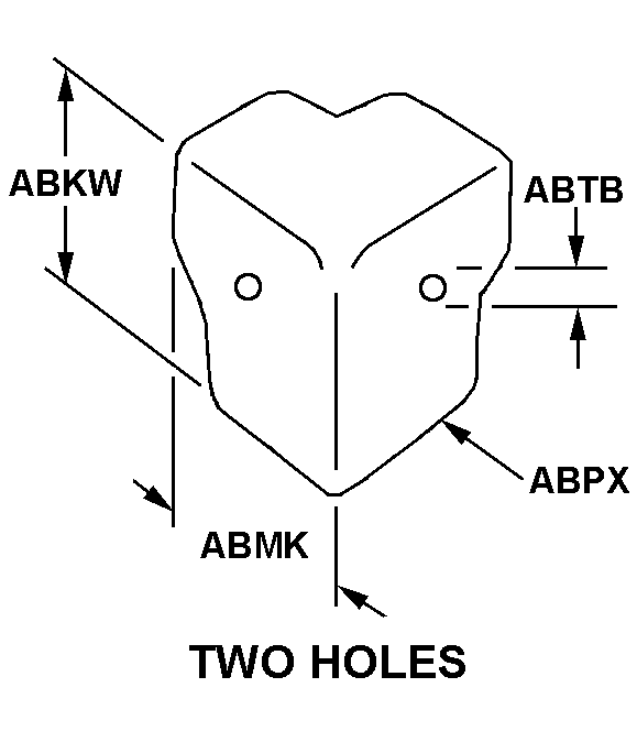 TWO HOLES style nsn 5340-01-573-4878
