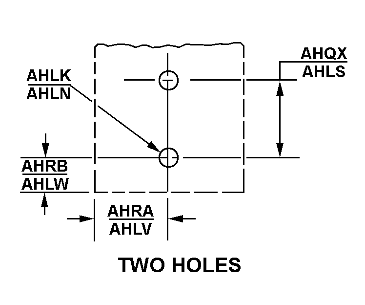 TWO HOLES style nsn 5340-00-149-8548
