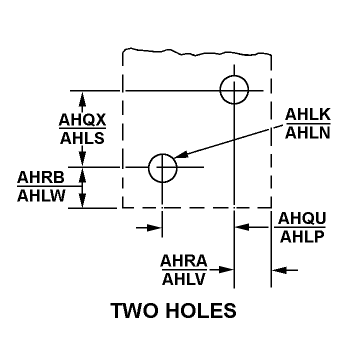 TWO HOLES style nsn 5340-01-422-5951