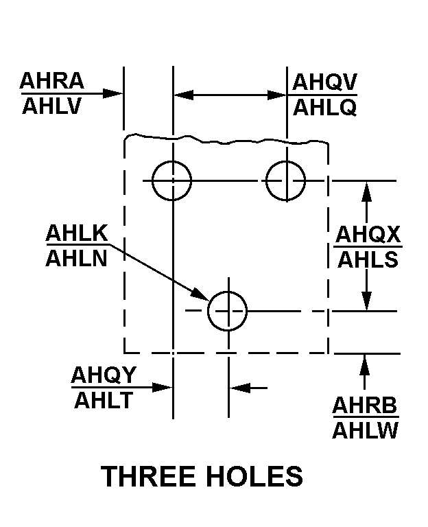 THREE HOLES style nsn 5340-01-155-2020