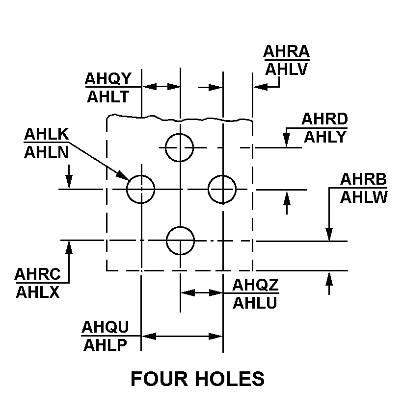 FOUR HOLES style nsn 5340-01-217-4679