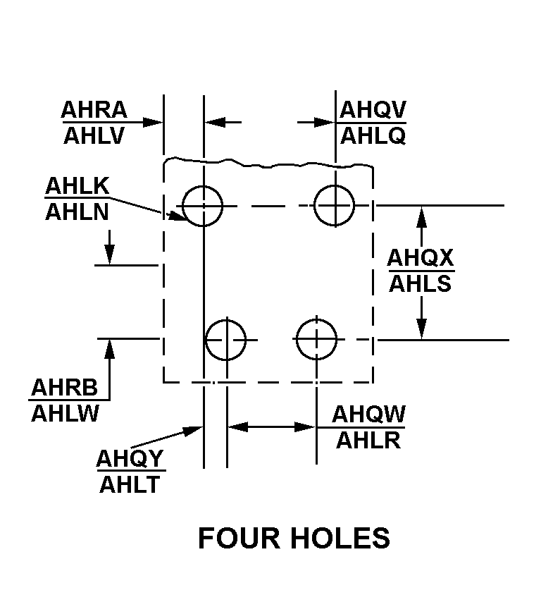 FOUR HOLES style nsn 5340-01-509-5365