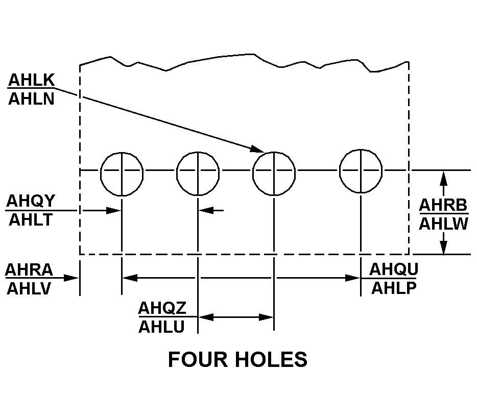 FOUR HOLES style nsn 5340-01-535-8780