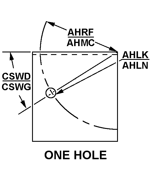 ONE HOLE style nsn 5340-00-546-7955