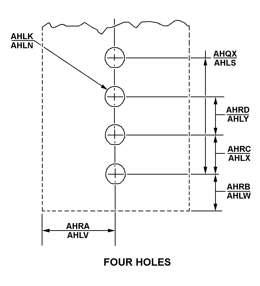 FOUR HOLES style nsn 5340-01-458-5972