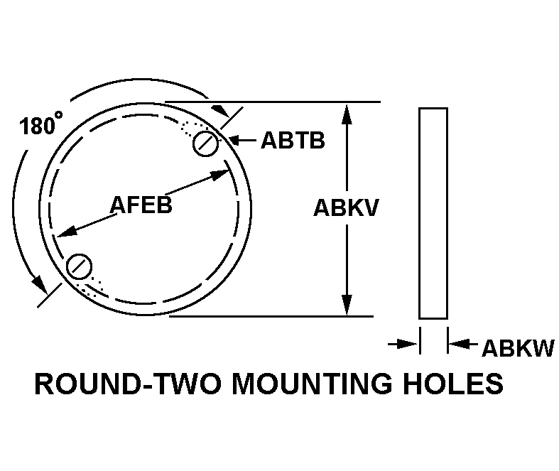 ROUND-TWO MOUNTING HOLES style nsn 5975-00-281-0055