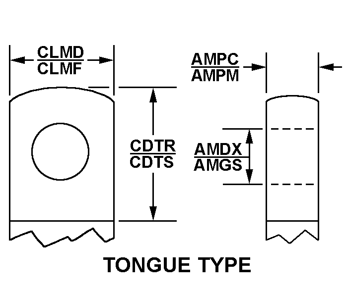 TONGUE TYPE style nsn 3040-01-398-6490