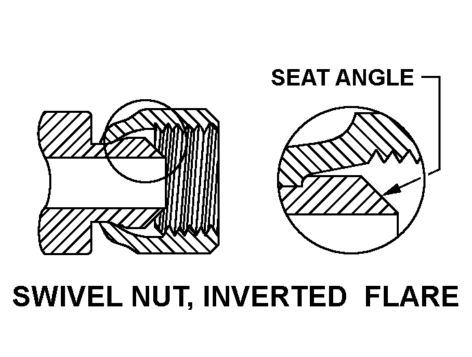 SWIVEL NUT, INVERTED FLARE style nsn 2530-00-163-0192