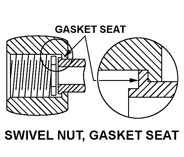 SWIVEL NUT, GASKET SEAL style nsn 2530-00-157-3344