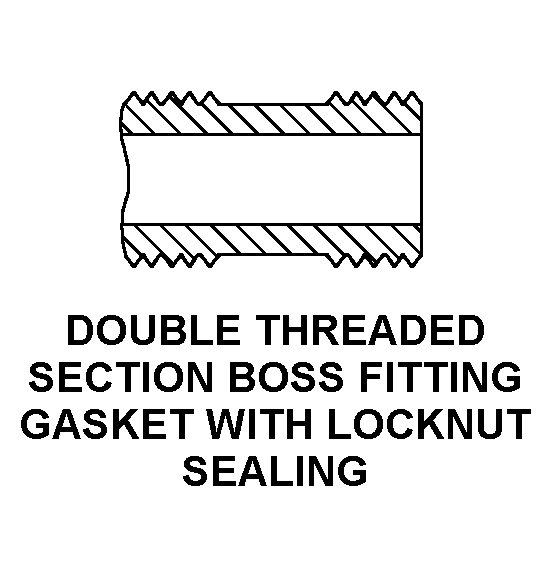 DOUBLE THREADED SECTION BOSS FITTING GASKET WITH LOCKNUT SEALING style nsn 1650-01-158-9694