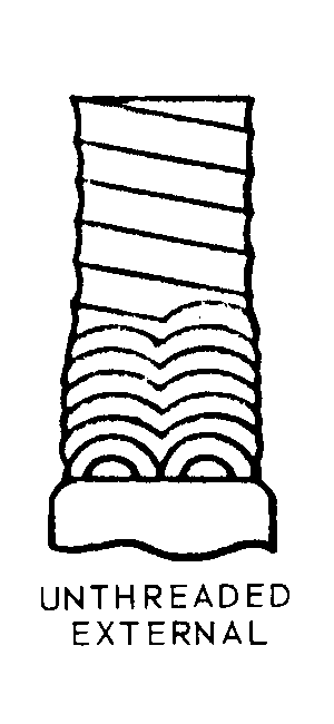 UNTHREADED EXTERNAL style nsn 4130-00-964-9158