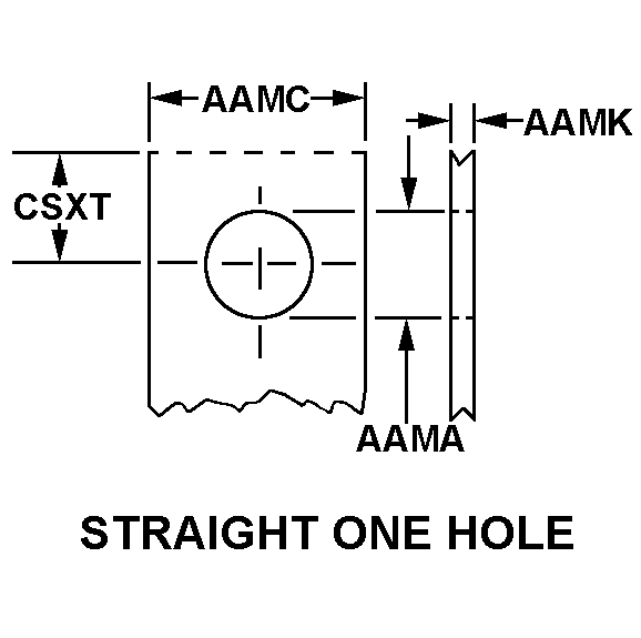 STRAIGHT ONE HOLE style nsn 5940-01-195-5556