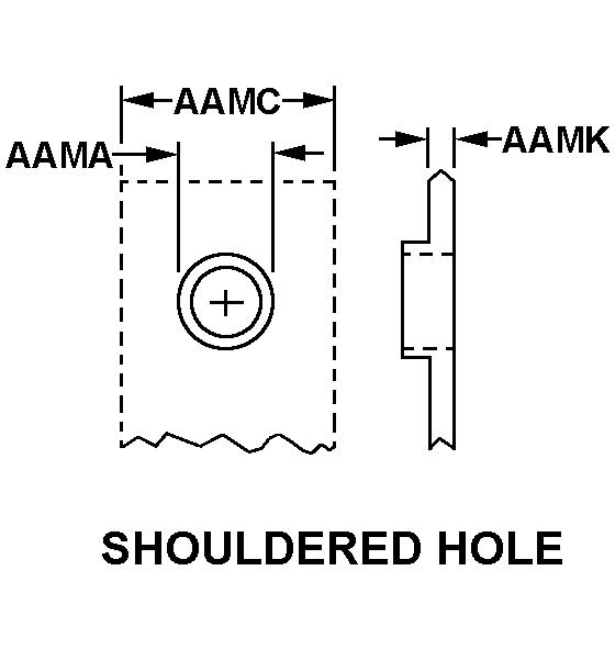 SHOULDERED HOLE style nsn 5940-00-502-0619