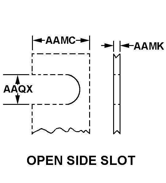 OPEN SIDE SLOT style nsn 5940-00-324-9154