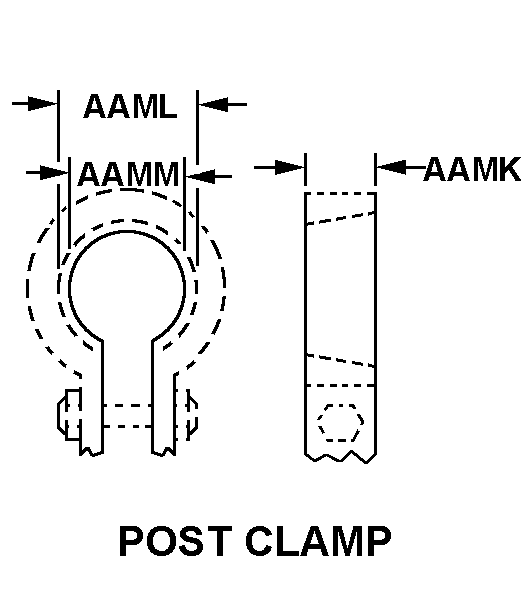 POST CLAMP style nsn 5940-01-611-9749