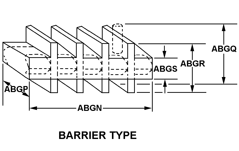 BARRIER TYPE style nsn 5940-01-014-3287