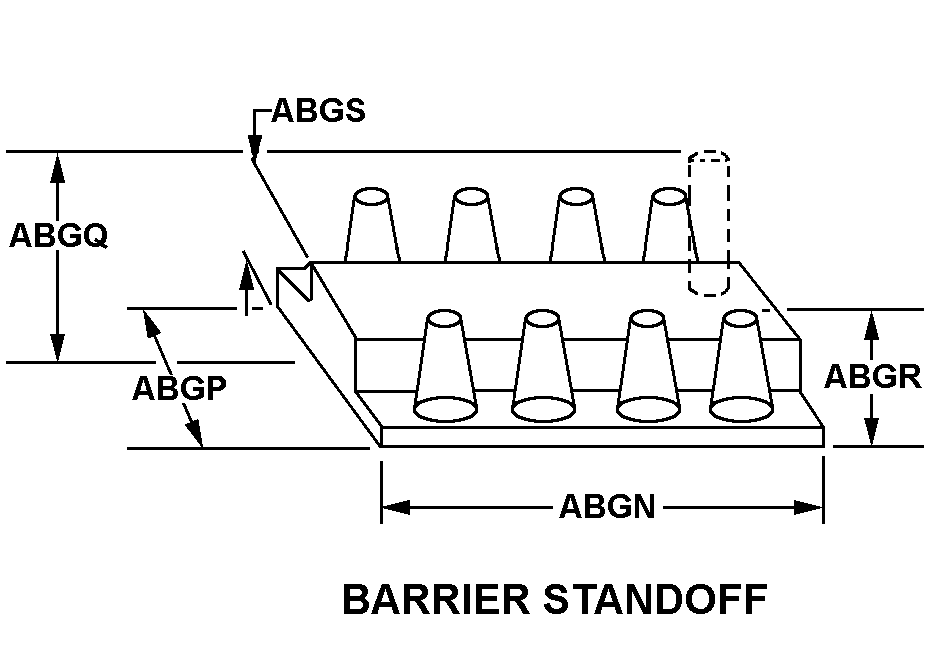 BARRIER STANDOFF style nsn 5940-00-860-8508