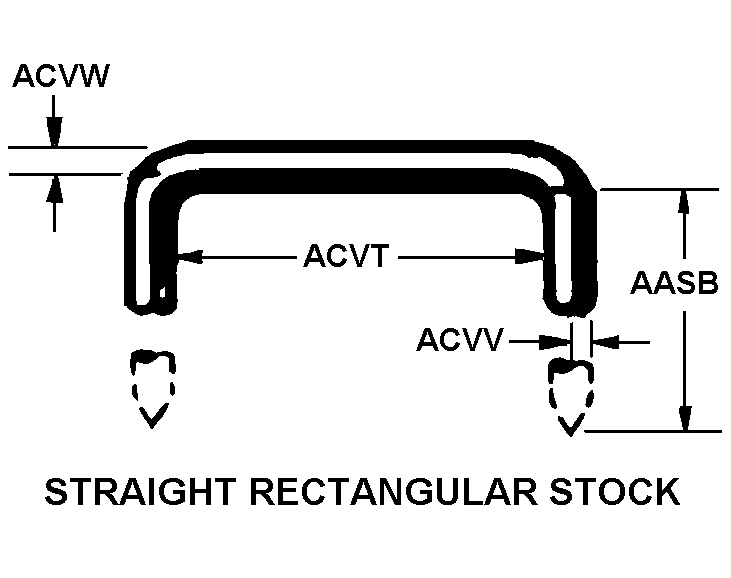 STRAIGHT RECTANGULAR STOCK style nsn 5315-01-626-3291