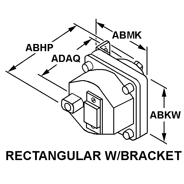 RECTANGULAR W/BRACKET style nsn 5930-00-498-4868
