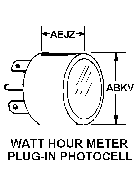 WATT HOUR METER PLUG-IN PHOTOCELL style nsn 6220-01-615-4461