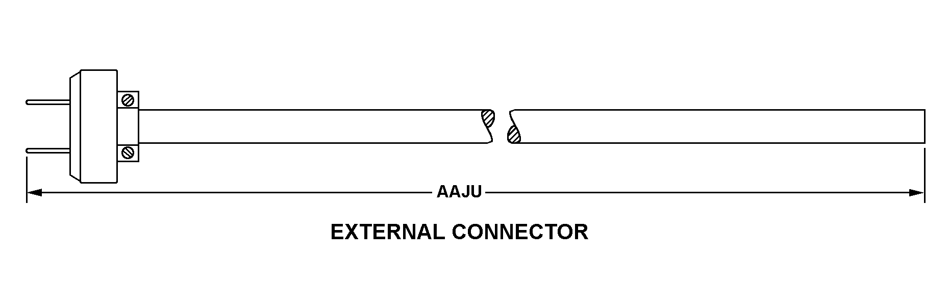 EXTERNAL CONNECTOR style nsn 6150-01-364-9611