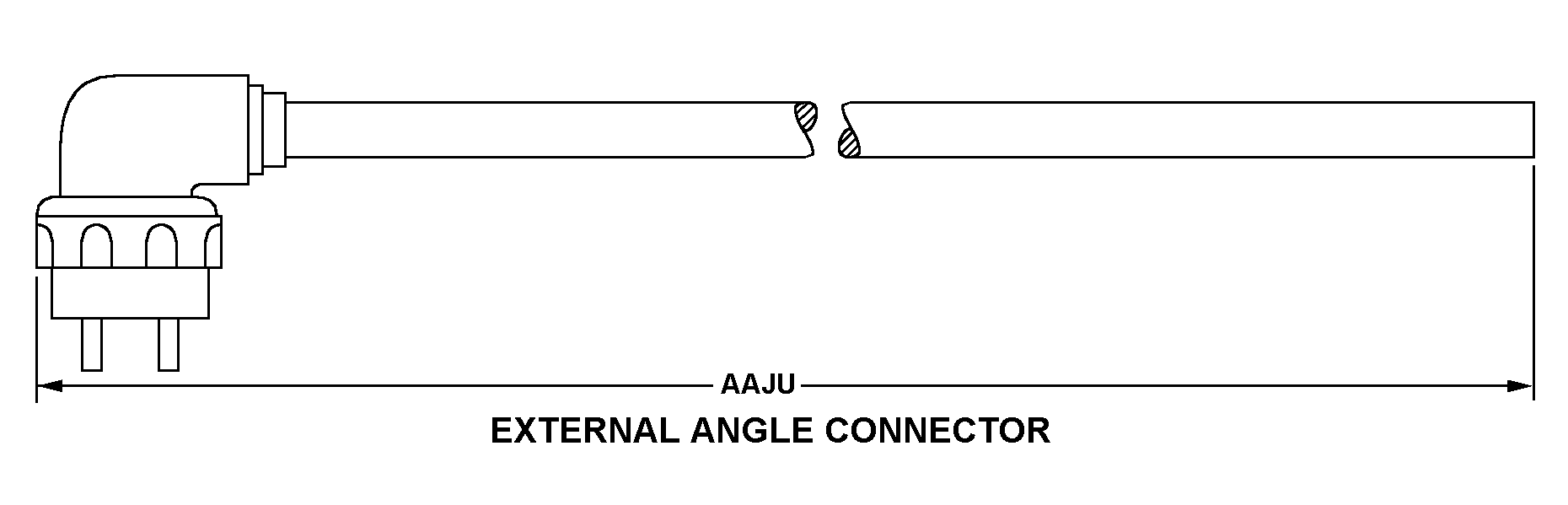 EXTERNAL ANGLE CONNECTOR style nsn 6150-01-266-8677