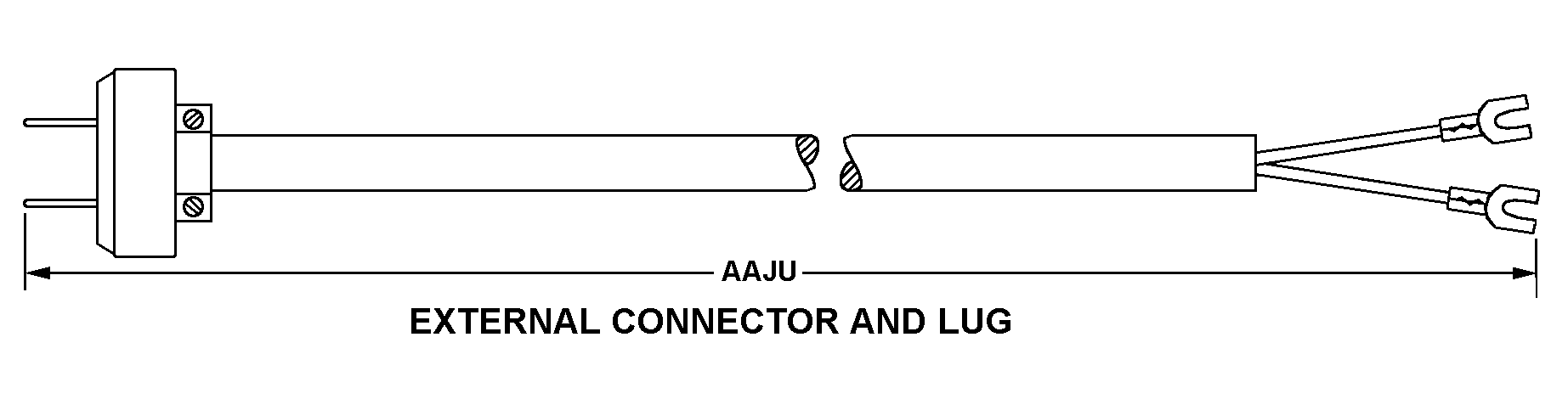 EXTERNAL CONNECTOR AND LUG style nsn 6150-01-412-7788