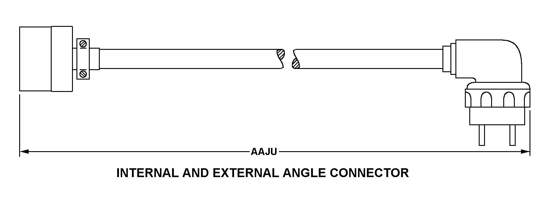 INTERNAL AND EXTERNAL ANGLE CONNECTOR style nsn 4935-00-836-6799