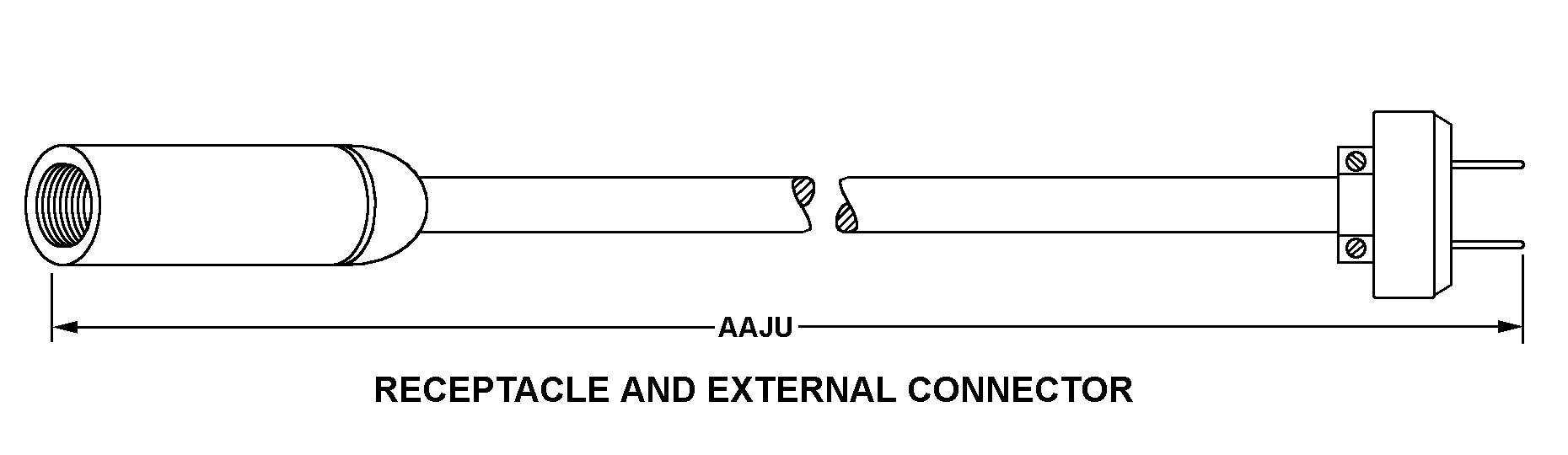 RECEPTACLE AND EXTERNAL CONNECTOR style nsn 6150-01-035-0423