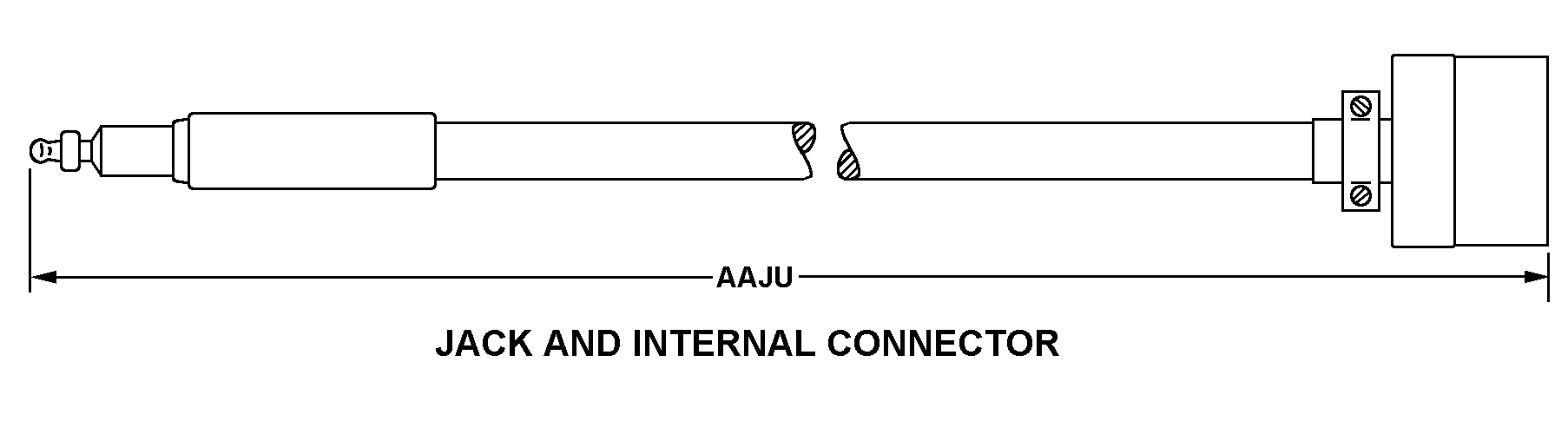 JACK AND INTERNAL CONNECTOR style nsn 5995-00-595-5729