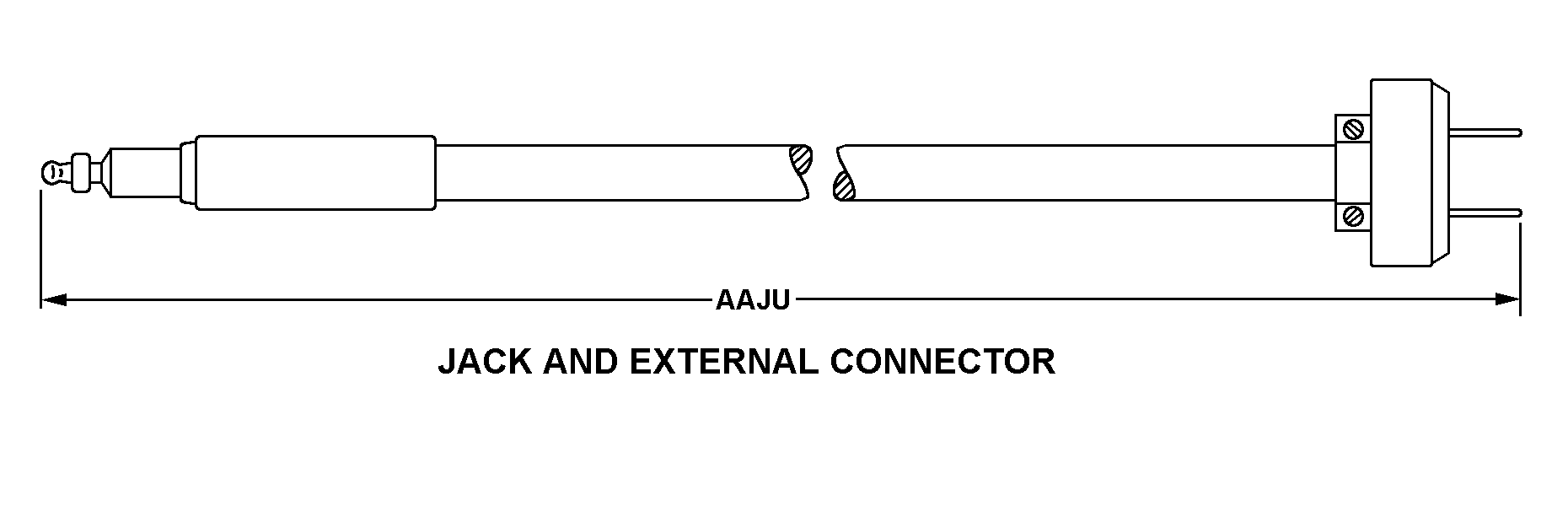 JACK AND EXTERNAL CONNECTOR style nsn 6150-01-208-7489