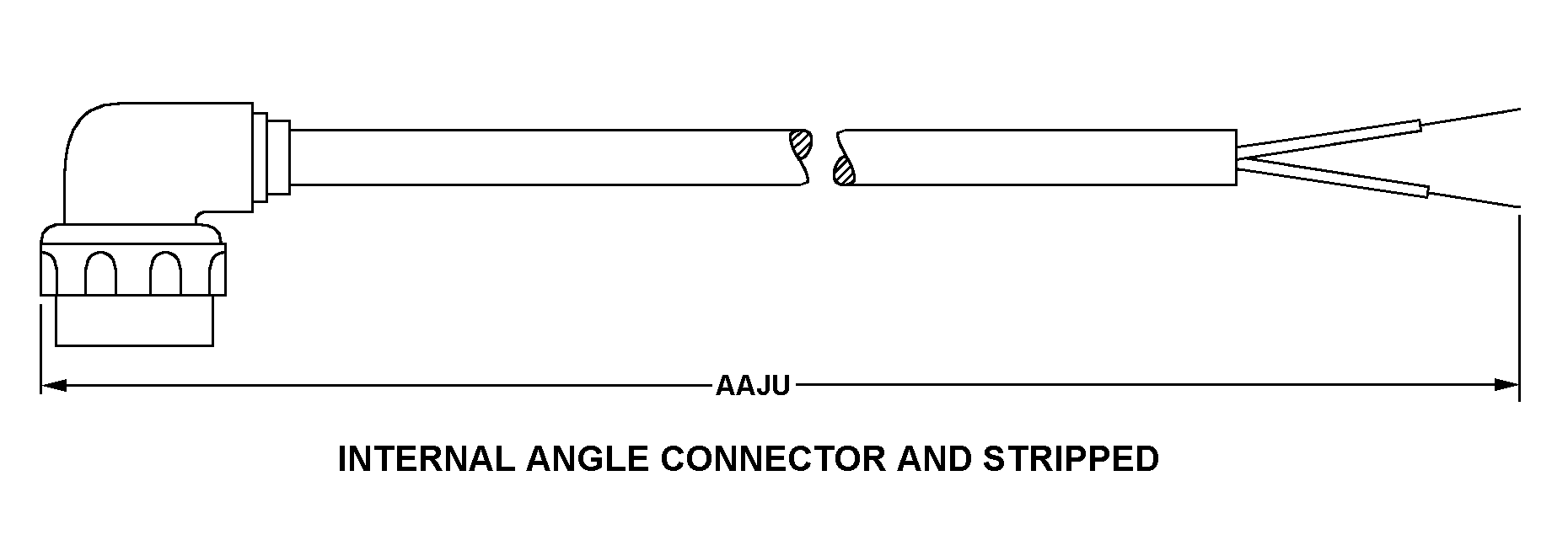INTERNAL ANGLE CONNECTOR AND STRIPPED style nsn 5995-00-247-1040