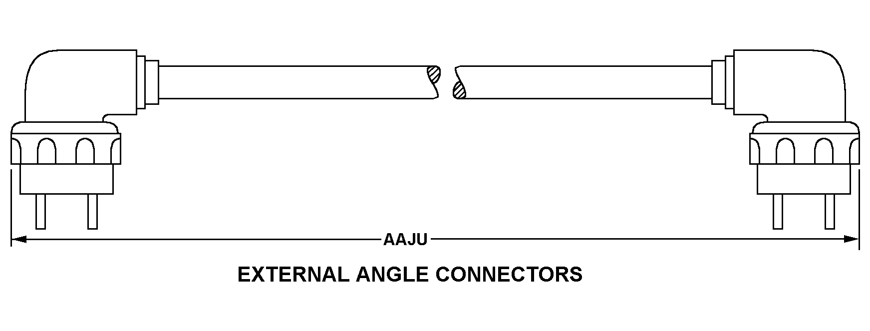 EXTERNAL ANGLE CONNECTORS style nsn 6150-01-226-6474