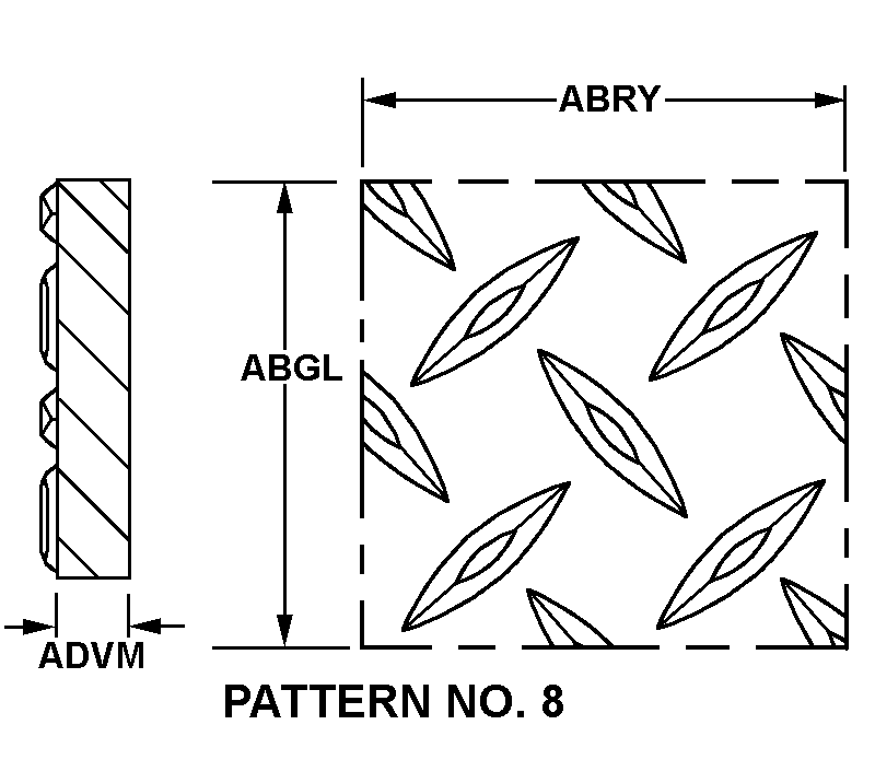 PATTERN NO. 8 style nsn 9515-00-289-6981