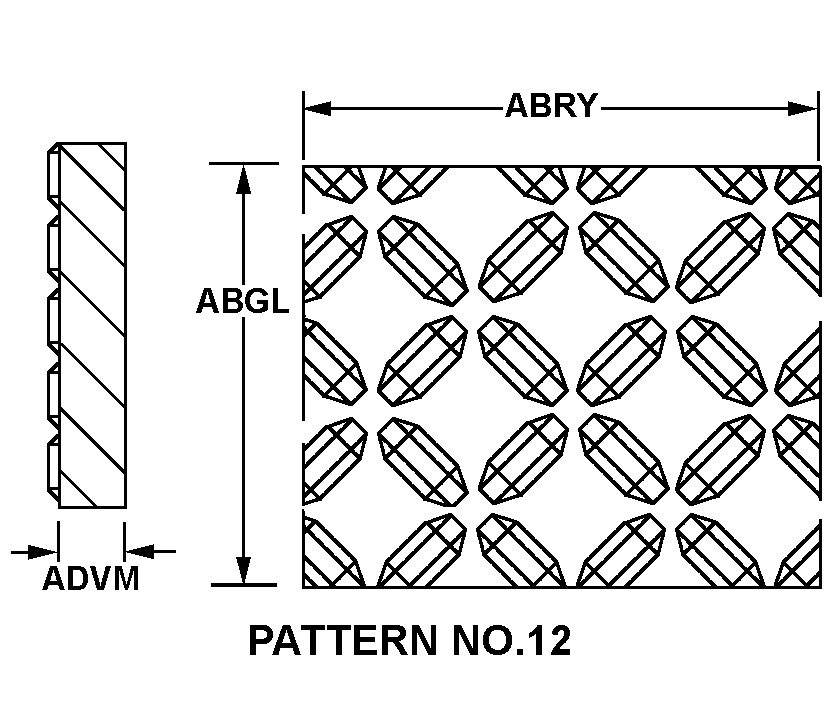 PATTERN NO. 12 style nsn 9535-01-497-1515