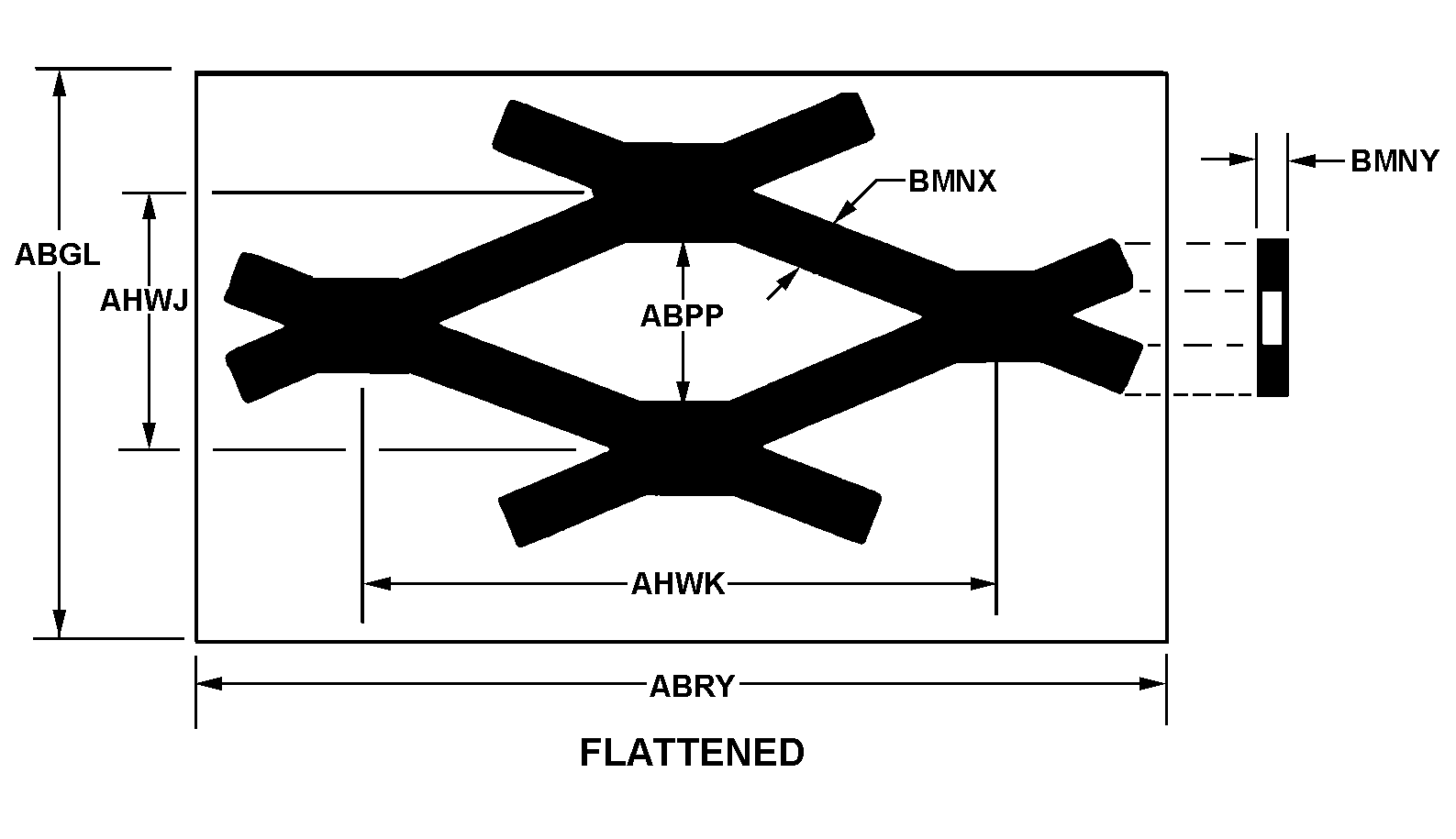 FLATTENED style nsn 5680-01-163-6319