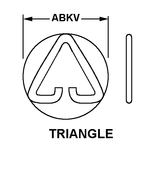TRIANGLE style nsn 5325-00-664-1767