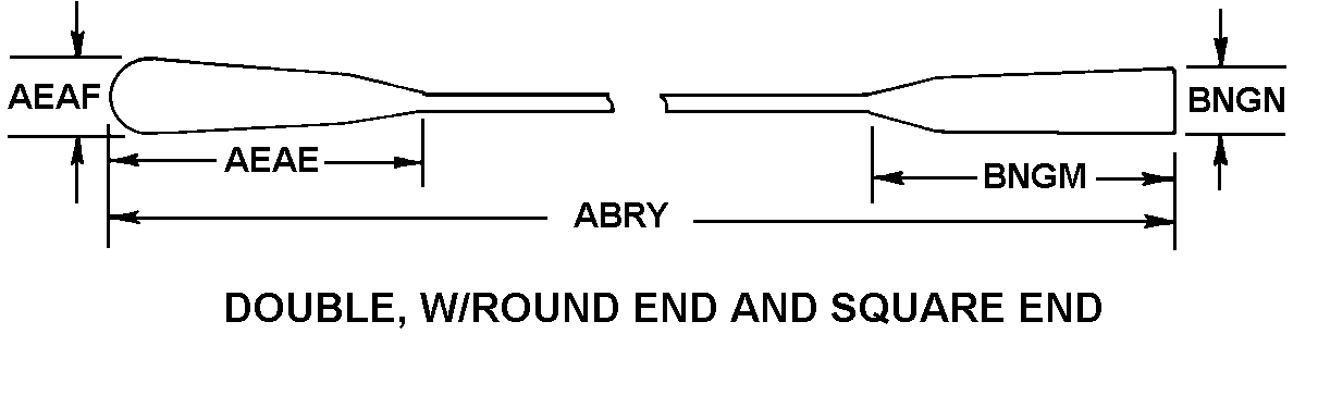 DOUBLE, WITH ROUND END AND SQUARE END style nsn 6640-00-264-5032