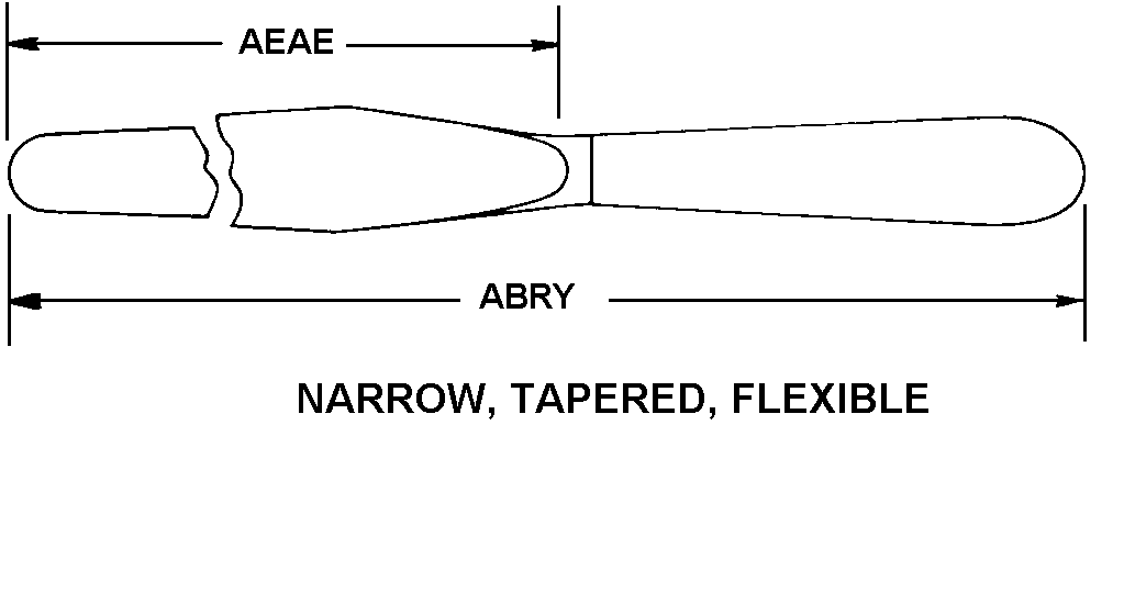 NARROW, TAPERED, FLEXIBLE style nsn 6640-00-063-4278