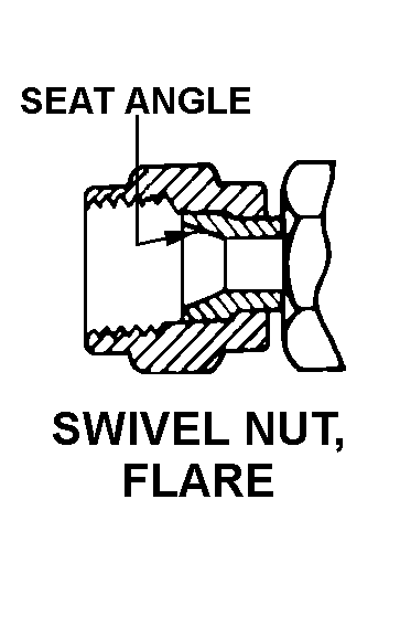 SWIVEL NUT, FLARE style nsn 4820-01-073-1544