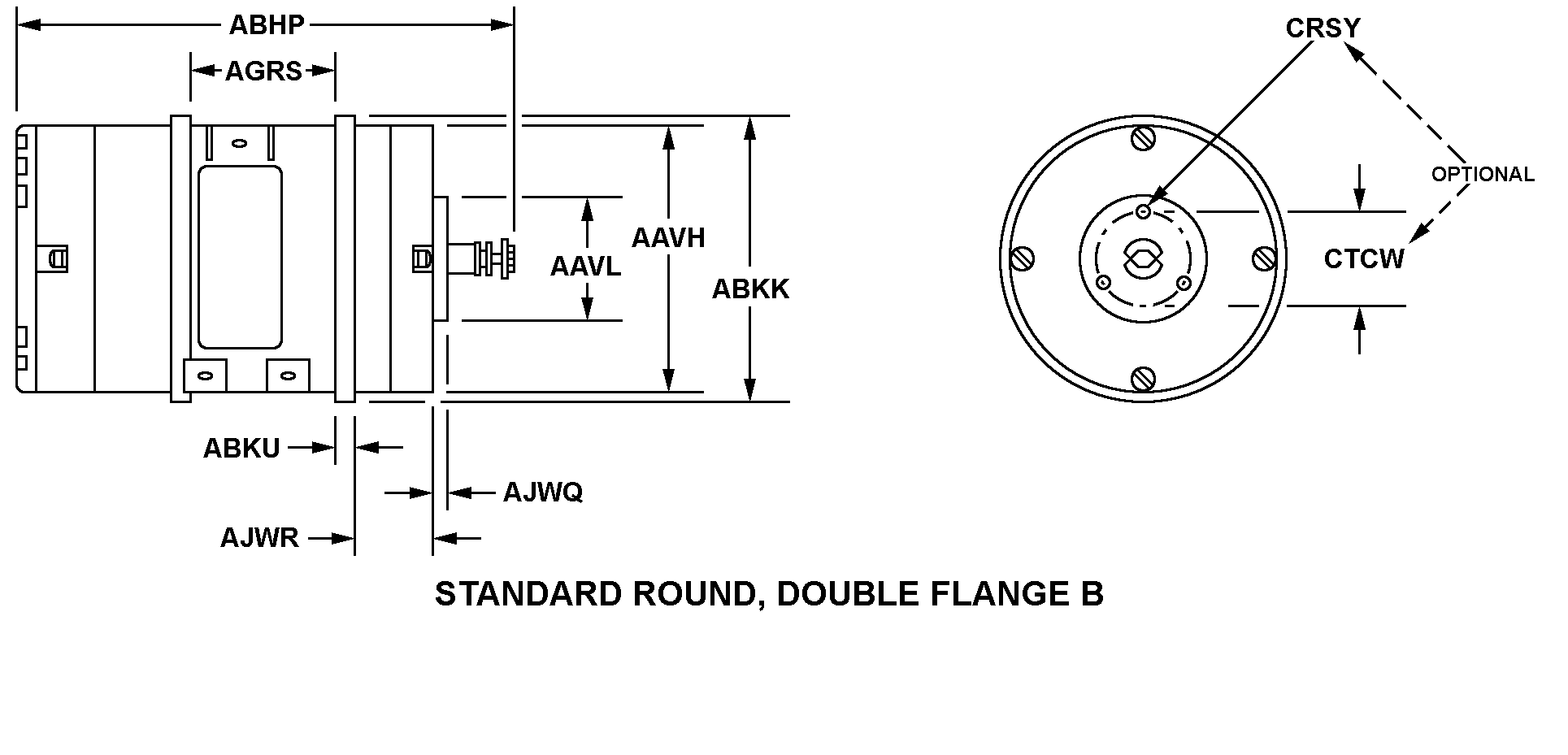 STANDARD ROUND DOUBLE FLANGE B style nsn 5990-00-556-9851