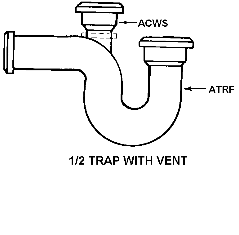 1/2 TRAP WITH VENT style nsn 4730-00-203-7960