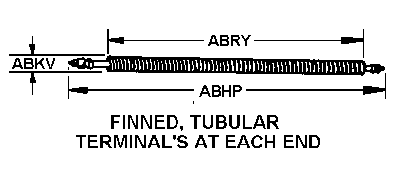 FINNED, TUBULAR, TERMINAL'S AT EACH END style nsn 4520-01-310-6840